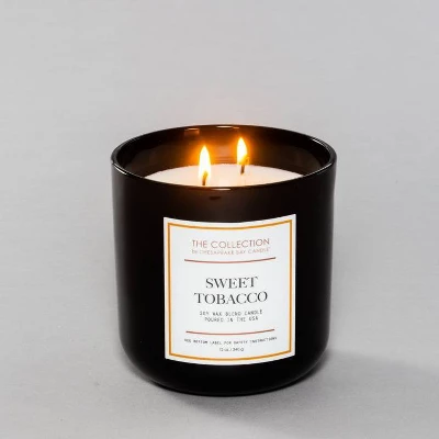 12oz Black Glass Jar 2-Wick Candle Sweet Tobacco - The Collection By Chesapeake Bay Candle 1 12oz Black Glass Jar 2-Wick Candle Sweet Tobacco - The Collection By Chesapeake Bay Candle