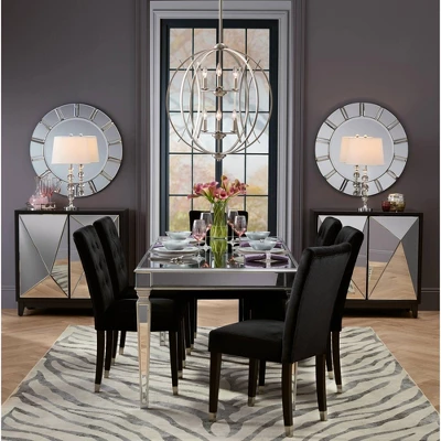 360 Lighting Solange Modern Table Lamps 25" High Set Of 2 Stacked Crystal Glass Silver White Tapered Drum Shade For Bedroom Living Room Nightstand 8 360 Lighting Solange Modern Table Lamps 25" High Set Of 2 Stacked Crystal Glass Silver White Tapered Drum Shade For Bedroom Living Room Nightstand - Image 8