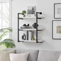 31.5" X 33.2" Modern 3 Tier Hanging Bracket Wall Shelve White Birch - Danya B. -Home Decoration Store GUEST abc96297 3c80 48b8 a6af 632c1ca548ce