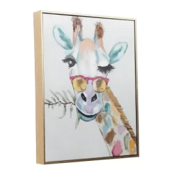 Canvas Giraffe Framed Wall Art With Gold Frame - CosmoLiving By Cosmopolitan -Home Decoration Store GUEST ac0fd8a7 1a47 49ee a867 59a1dc386dba