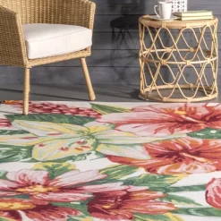 NuLOOM Contemporary Floral Sabrina Indoor/Outdoor Patio Area Rug -Home Decoration Store GUEST ac813bb1 73aa 48e3 b7ac cfabc749c1d2