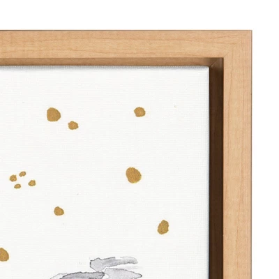 18" X 24" Sylvie Baby Elephant Watercolor Framed Canvas Wall Art By Patricia Shaw Natural - Kate And Laurel 2 18" X 24" Sylvie Baby Elephant Watercolor Framed Canvas Wall Art By Patricia Shaw Natural - Kate And Laurel - Image 2