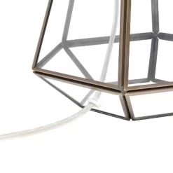 Transparent Triagonal Table Lamp Brass - Lalia Home -Home Decoration Store GUEST ad50cc6a adda 4907 9a7b f0d5ccf1854b