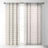 Urban Wild Studio Desert Check Small Charcoal Single Panel Sheer Window Curtain - Deny Designs
