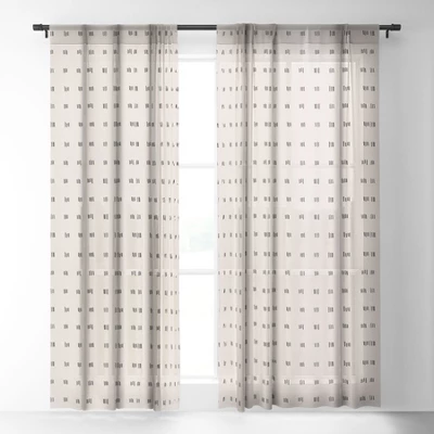Urban Wild Studio Desert Check Small Charcoal Single Panel Sheer Window Curtain - Deny Designs 1 Urban Wild Studio Desert Check Small Charcoal Single Panel Sheer Window Curtain - Deny Designs