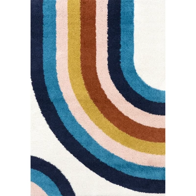 NuLOOM Ela Half Rainbow Shag Area Rug 10 NuLOOM Ela Half Rainbow Shag Area Rug - Image 10