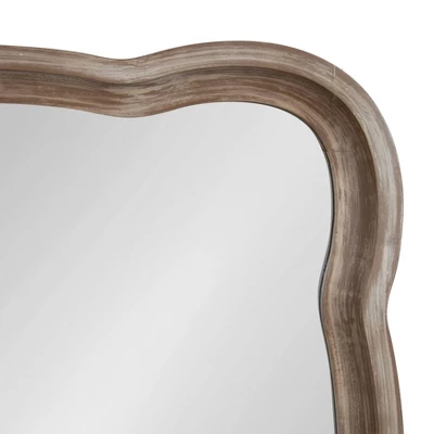 24" X 38" Hatherleigh Scallop Wood Wall Mirror Rustic Brown - Kate And Laurel 2 24" X 38" Hatherleigh Scallop Wood Wall Mirror Rustic Brown - Kate And Laurel - Image 2