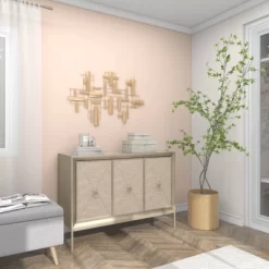 Contemporary Metal Abstract Wall Decor Gold - CosmoLiving By Cosmopolitan -Home Decoration Store GUEST ae5d401e 18a1 477c ac31 94af1685baf1