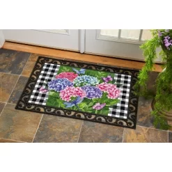 Evergreen Hydrangea Checks Embossed Indoor Outdoor Doormat 18 X 30 Green -Home Decoration Store GUEST ae7d2f02 4566 4cab bdf2 54657aa98de7