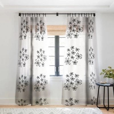 Alisa Galitsyna Dancing Flowers Single Panel Sheer Window Curtain - Society6 6 Alisa Galitsyna Dancing Flowers Single Panel Sheer Window Curtain - Society6 - Image 6