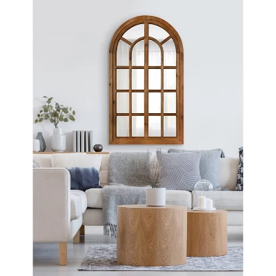 22" X 38" Boldmere Arch Wall Mirror Brown - Kate & Laurel All Things Decor 4 22" X 38" Boldmere Arch Wall Mirror Brown - Kate & Laurel All Things Decor - Image 4