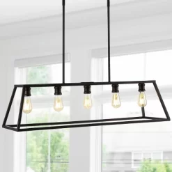 26.75" 5-Light LED Adjustable Iron Floyd Farmhouse Pendant Oil Rubbed Bronze - JONATHAN Y 7 26.75" 5-Light LED Adjustable Iron Floyd Farmhouse Pendant Oil Rubbed Bronze - JONATHAN Y -Home Decoration Store GUEST b15ac43a bec4 438e 9cc2 bed080f650ae