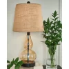 Makana Glass Table Lamp Black - Signature Design By Ashley