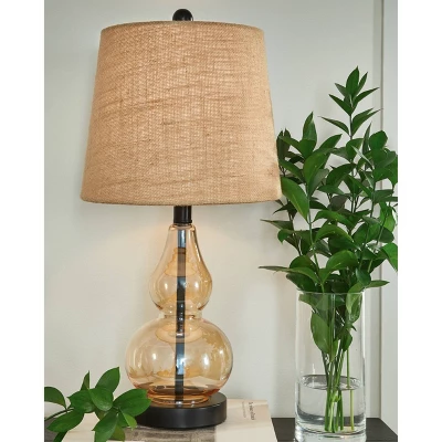 Makana Glass Table Lamp Black - Signature Design By Ashley 1 Makana Glass Table Lamp Black - Signature Design By Ashley