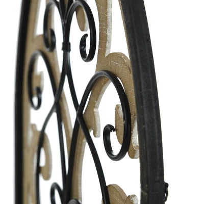 Traditional Wood And Metal Wall Sculpture Brown - StyleCraft 3 Traditional Wood And Metal Wall Sculpture Brown - StyleCraft - Image 3