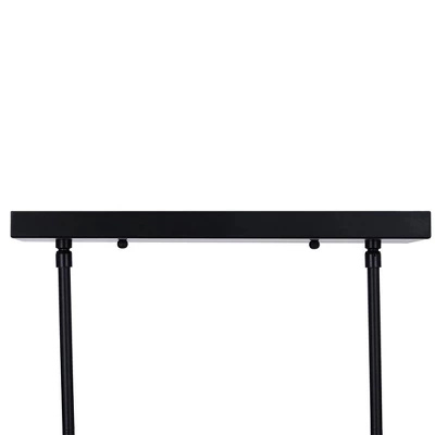 30" Industrial 4-Light Rectangular Island Chandelier (Includes LED Light Bulb) Matte Black - Cresswell Lighting 2 30" Industrial 4-Light Rectangular Island Chandelier (Includes LED Light Bulb) Matte Black - Cresswell Lighting - Image 2