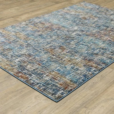 Victor Etched Abstract Area Rug Blue - Captiv8e Designs 2 Victor Etched Abstract Area Rug Blue - Captiv8e Designs - Image 2