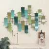 LuxenHome Multi-Color Metal Abstract Geometric Wall Decor