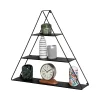 Honey-Can-Do Triangle Metal Wall Shelf Black