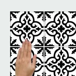 Ornate Tile Backsplash Peel And Stick Giant Wall Decal Black/White - RoomMates -Home Decoration Store GUEST b512dd58 45a9 4b11 9617 cf1c19f2346f