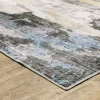 Micah Washable Distressed Abstract Indoor Area Rug Gray/Blue - Captiv8e Designs