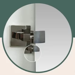 Hamilton Hills 24" X 36" Rectangular Frameless Mirror With Polished Chrome Squared Wall Brackets -Home Decoration Store GUEST b5995103 9808 42e5 9358 120d3ef4b032