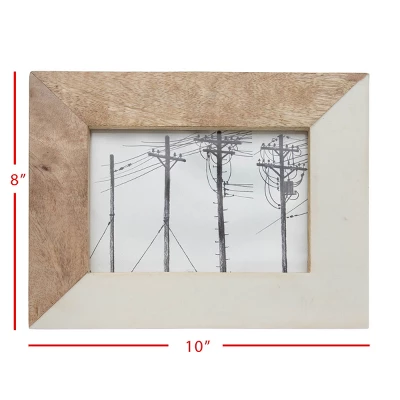 5x7 Inches White Wood, Resin & Glass Photo Frame - Foreside Home & Garden 5 5x7 Inches White Wood, Resin & Glass Photo Frame - Foreside Home & Garden - Image 5