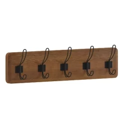 Emma And Oliver Rustic Wall Hanging Storage Rack With 5 Hooks For Entryway, Kitchen, Bathroom And More -Home Decoration Store GUEST b5bfd496 1dca 4573 af5e d47813c71128