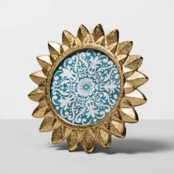 Home Decoration Store 44 4" X 4" Cast Sunburst Frame Gold - Opalhouse™