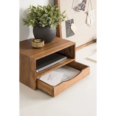 12.5" X 10" X 7" Hutton Floating Wall Shelf With Drawer - Kate & Laurel All Things Decor 6 12.5" X 10" X 7" Hutton Floating Wall Shelf With Drawer - Kate & Laurel All Things Decor - Image 6