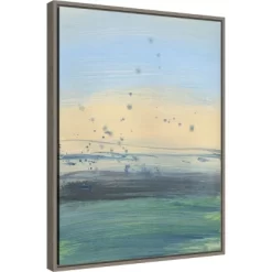 18" X 24" Soul Of The Ocean No.1 By Bronwyn Baker Framed Canvas Wall Art - Amanti Art