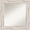 Alexandria White Wash Framed Wall Mirror - Amanti Art