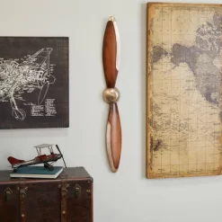 42" X 5" Metal Airplane Propeller 2 Blade Wall Decor With Aviation Detailing - Olivia & May -Home Decoration Store GUEST b7cd526e 9134 4266 bdd5 0c2232735c9b