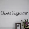 Metal Cutout- Choose Happiness Cursive Cutout Sign-3D Word Art Home Accent Decor-Perfect For Modern Rustic Or Vintage Style By Hastings Home