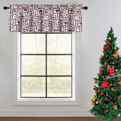 Christmas Small Kitchen Tier Curtains And Valanve Curtains With Animals Print 6 Christmas Small Kitchen Tier Curtains And Valanve Curtains With Animals Print - Image 6