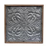 Whitewashed Tin Tile With Wood Frame Wall Decor - Foreside Home & Garden