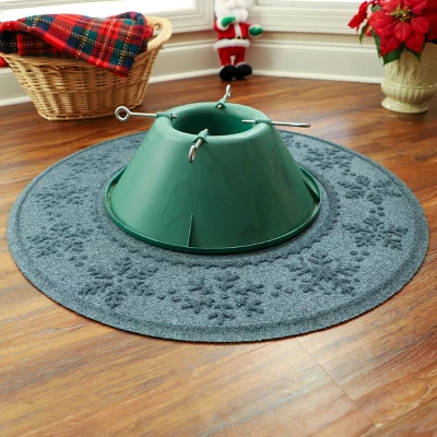 3' Aqua Shield Snowflake Tree Skirt Round Mat Bluestone - Bungalow Flooring 2 3' Aqua Shield Snowflake Tree Skirt Round Mat Bluestone - Bungalow Flooring - Image 2