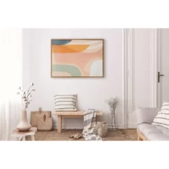 28" X 38" Sylvie Sunrise Over Marrakesh Framed Canvas By Kate Aurelia Holloway Natural - Kate & Laurel All Things Decor -Home Decoration Store GUEST b9530e37 dee5 4796 827b 3e39e3fce88b