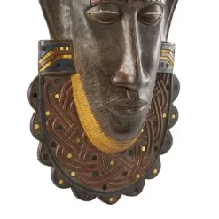 24" X 12" Polystone Mask Primitive African Sculpture Brown - Olivia & May -Home Decoration Store GUEST b96ec11b f478 4c67 81c0 5d2df18d10a0