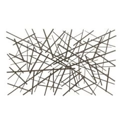 Metal Geometric Overlapping Lines Wall Decor Dark Gray - Olivia & May -Home Decoration Store GUEST baeb94de 018b 441f 8f42 37412c0b7948