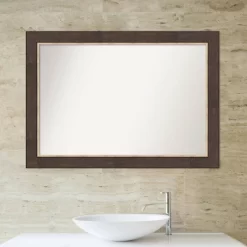 41" X 29" Non-Beveled Lined Bathroom Wall Mirror Bronze - Amanti Art -Home Decoration Store GUEST bb227110 7b9a 40ae b460 d828e05d3957