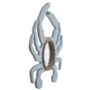 Round Weathered Crab Outline With Center Mirror Blue - StyleCraft