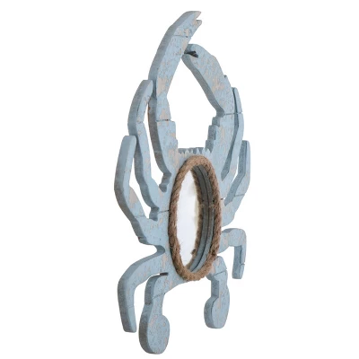 Round Weathered Crab Outline With Center Mirror Blue - StyleCraft 1 Round Weathered Crab Outline With Center Mirror Blue - StyleCraft