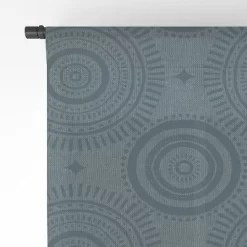 Little Arrow Design Co Boho Sun And Stars Dark Blue Single Panel Sheer Window Curtain - Deny Designs -Home Decoration Store GUEST bc06582a fda3 418e 99d0 40c467e14375