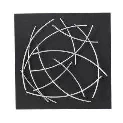24" X 24" Metal Abstract Overlapping Lines Wall Decor With Black Backing Black - CosmoLiving By Cosmopolitan -Home Decoration Store GUEST bccc4da8 514a 4da1 acef c280e39b1e2c