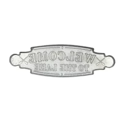 Metal Sign Welcome To The Lake Wall Decor Blue - Olivia & May -Home Decoration Store GUEST bcde0f4b 8528 4177 b1de a2bd275d1149