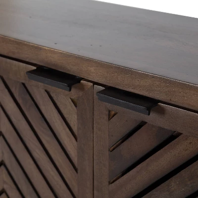 30" X 10" X 14" Mezzeta Decorative Coastal 2 Door Wall Cabinet Natural Wood - Kate & Laurel All Things Decor 4 30" X 10" X 14" Mezzeta Decorative Coastal 2 Door Wall Cabinet Natural Wood - Kate & Laurel All Things Decor - Image 4