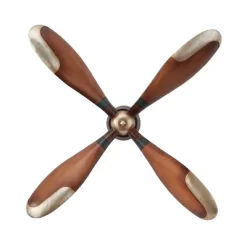 32" X 32" Metal Airplane Propeller 4 Blade Wall Decor With Aviation Detailing Brown - Olivia & May 9 32" X 32" Metal Airplane Propeller 4 Blade Wall Decor With Aviation Detailing Brown - Olivia & May -Home Decoration Store GUEST bd9602ab e68f 45b6 a13b a11c6532a60a