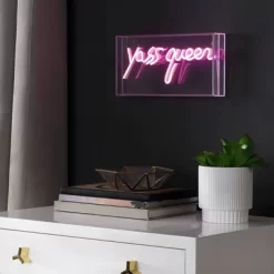 11.8" Yass Queen Contemporary Glam Acrylic Box Pendant (Includes LED Light Bulb) Neon Pink - JONATHAN Y 5 11.8" Yass Queen Contemporary Glam Acrylic Box Pendant (Includes LED Light Bulb) Neon Pink - JONATHAN Y -Home Decoration Store GUEST bdbc368d 71a1 4b08 b40c 1c65c7641f04