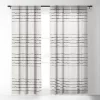 Holli Zollinger LINEN STRIPE RUSTIC Single Panel Sheer Window Curtain - Deny Designs